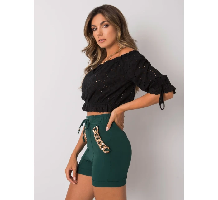 Šortky DHJ SN 13260.38P tmavě zelená