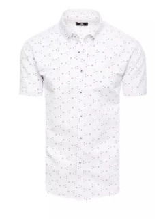 Pánská košile s krátkým rukávem bílá Dstreet KX1007