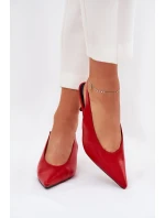 Dámské lodičky s otevřenou patou Červená model 21866300 - Givana