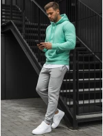 Pánská mikina s kapucí mint FashionStreet BX4946