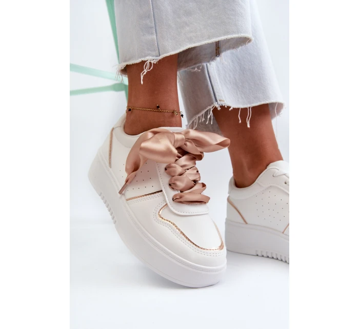 Dámské tenisky na platformě bílé Tessama Dámské tenisky na platformě bílé Tessama