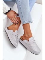 Dámské Pantofle Zdobené Kryštály Na Platformě Šedé Deorani Dámské Pantofle Zdobené Kryštály Na Platformě Šedé Deorani