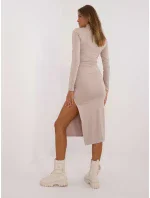 Sukienka LK SK model 20479822 beżowy - FPrice Sukienka LK SK model 20479822 beżowy - FPrice