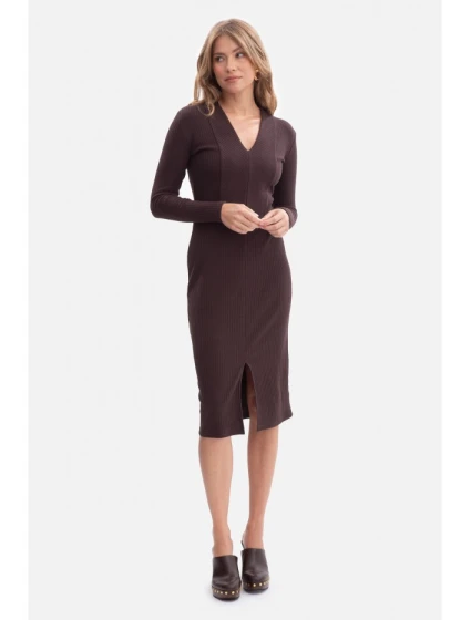 Pletené tužkové šaty tmavá model 21379954 - BeWear