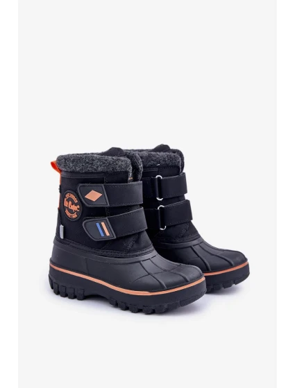 Dětské sněhule na suchý zip Lee Cooper – černé Dětské sněhule na suchý zip Lee Cooper – černé