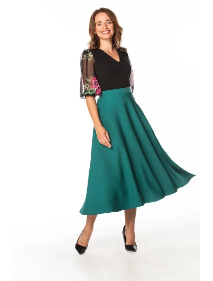Dámská sukně T361/6 smaragdová - Tessita Dámská sukně T361/6 smaragdová - Tessita
