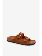 Dámské Pantofle Se Zlatými Přezkami A Camel model 21703245 - Boto