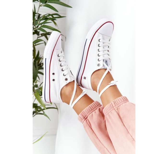 Dámské Klasické Nízké Tenisky Big Star DD274336 Bile Dámské Klasické Nízké Tenisky Big Star DD274336 Bile