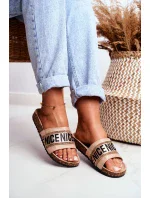 Nazouváky Na Korkové Podrážce Se Zirkony Béžové Be Nice Nazouváky Na Korkové Podrážce Se Zirkony Béžové Be Nice