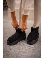 Nízké Sněhule Na Platformě Big Star Černé Nízké Sněhule Na Platformě Big Star Černé