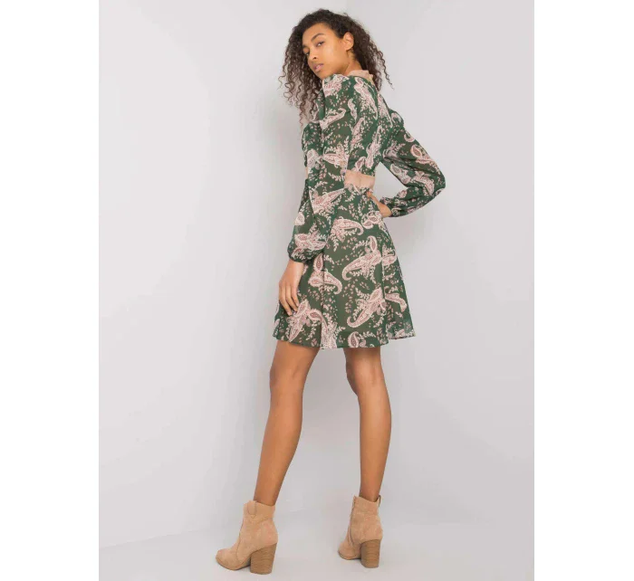 Dámské šaty LC SK 22K 3035.03P tmavě zelená - Pole Pole