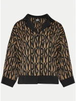 Dámské pyžamo YI90017 202 hnědé s potiskem - DKNY