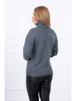 Svetr s rolákem S2020-16 tmavě šedý - Kesi