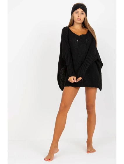 Dámský svetr Model TW-SW-BI-M559.08X Black - Och Bella Dámský svetr Model TW-SW-BI-M559.08X Black - Och Bella