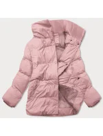 Růžová krátká zimní bunda s vysokým stojáčkem (5m729-46) Růžová krátká zimní bunda s vysokým stojáčkem (5m729-46)