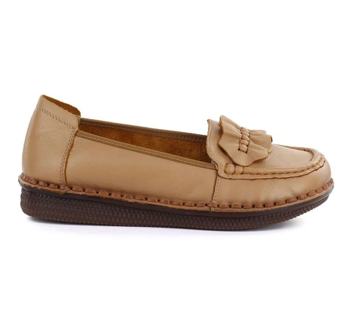 Dámské kožené mokasíny polobotky camel Artiker 58C1504 Dámské kožené mokasíny polobotky camel Artiker 58C1504