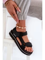 Dámské sandály na platformě Big Star NN274A532 černé Dámské sandály na platformě Big Star NN274A532 černé