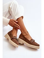 Dámské semišové mokasíny Zazoo 3429/W hnědé - Zazoo