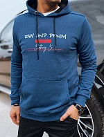Pánská modrá mikina s potiskem FashionStreet BX5708