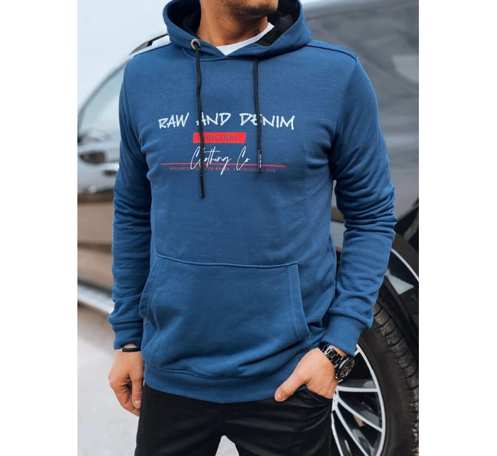 Pánská modrá mikina s potiskem Dstreet model 21976090 - FashionStreet Pánská modrá mikina s potiskem Dstreet model 21976090 - FashionStreet