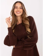 Sukienka IT SK model 21399581 ciemny brązowy - FPrice Sukienka IT SK model 21399581 ciemny brązowy - FPrice