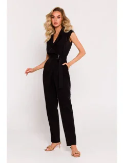 M780 Kombinéza s asymetrickým vzorem - černá