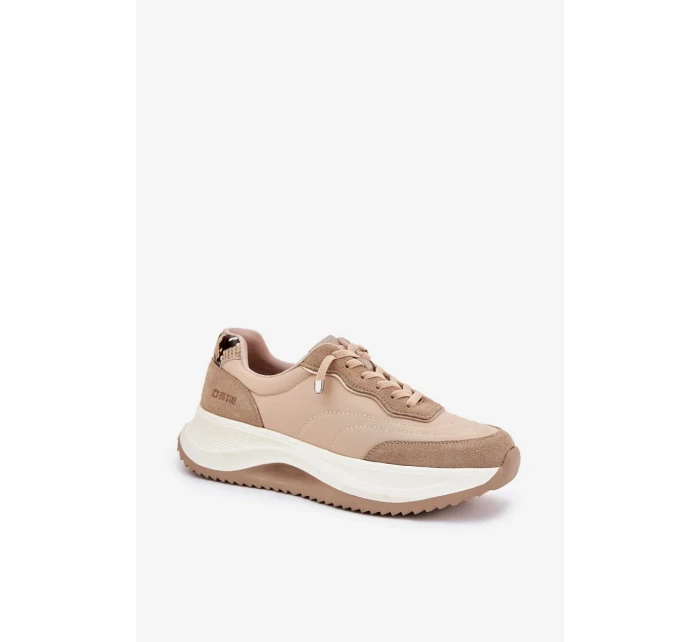 Dámské semišové tenisky na platformě Big Star HI-POLY SYSTEM – tmavě béžové