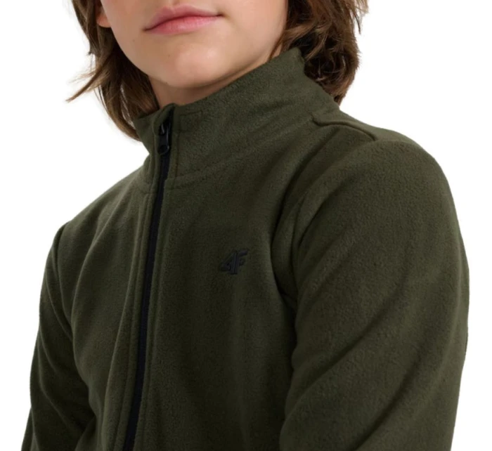Chlapecký fleece 4F M413 khaki 4FJWAW25TFLEM413 43S Chlapecký fleece 4F M413 khaki 4FJWAW25TFLEM413 43S