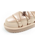 D.Franklin sněhule dámské zimní módní zateplené boty zlaté dámské