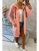 Mikina s kapucí lososová