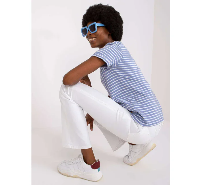 Tričko D16054M02431A bílé a modré