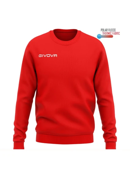 Pánská/chlapecká sportovní mikina GIVOVA Crew Neck červená Pánská/chlapecká sportovní mikina GIVOVA Crew Neck červená