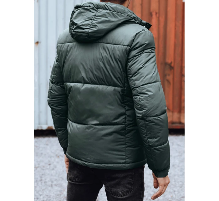 Pánská zimní bunda s odepínací kapucí zelená FashionStreet TX4832