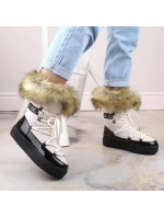 Šněrovací sněhule na platformě s kožešinou Vinceza W JAN262 beige Šněrovací sněhule na platformě s kožešinou Vinceza W JAN262 beige