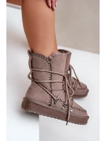 Dámské Sněhule Z Přírodní Semiše D.Franklin DFSH375004 Taupe