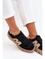 Dámské semišové sneakersy na platformě model 21704987 černé - VINCEZA Dámské semišové sneakersy na platformě model 21704987 černé - VINCEZA