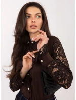 Koszula MI KS model 21776261 ciemny brązowy - FPrice Koszula MI KS model 21776261 ciemny brązowy - FPrice