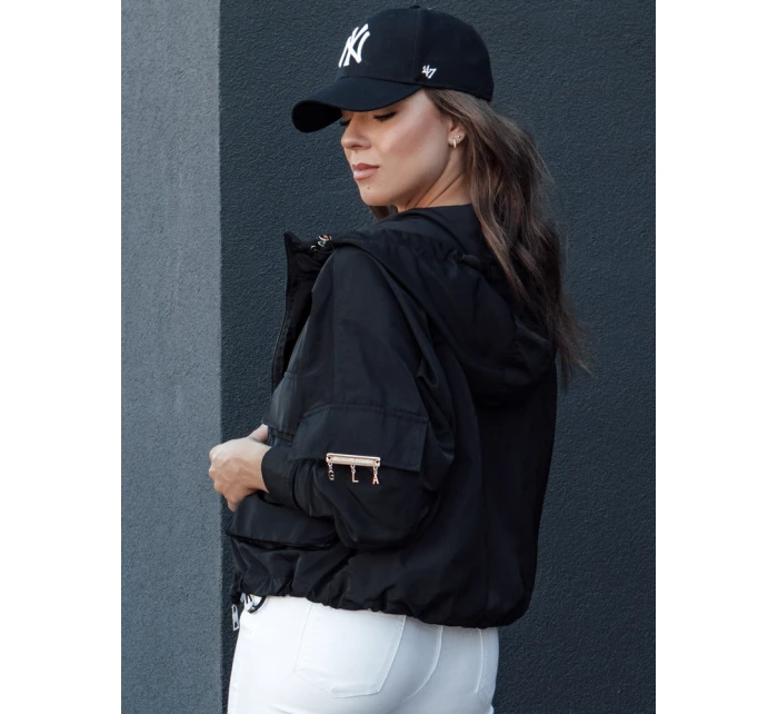 Dámská přechodová bunda s kapucí BUNOL černá FashionStreet TY4469 Dámská přechodová bunda s kapucí BUNOL černá FashionStreet TY4469