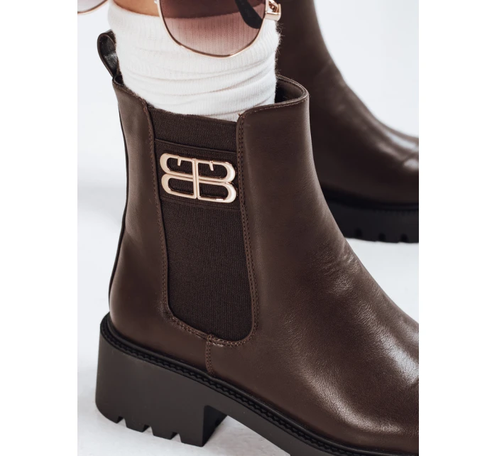 Dámské hnědé kozačky Dstreet model 21992326 - FashionStreet