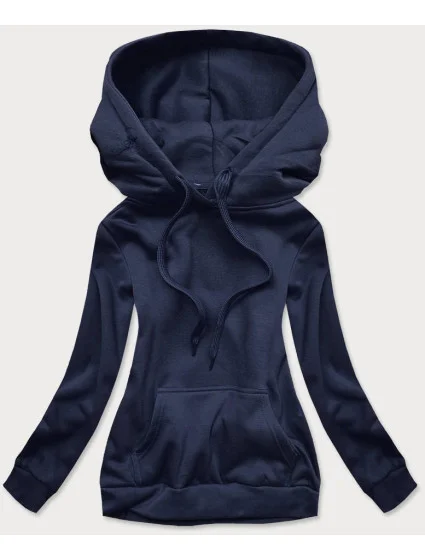 Tmavě modrá dámská tepláková mikina (W02-25) Tmavě modrá dámská tepláková mikina (W02-25)