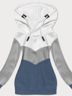 modrá hrubší dámská mikina model 20102180 - 6&8 Fashion