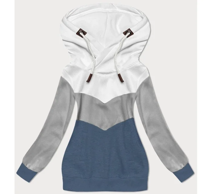 modrá hrubší dámská mikina model 20102180 - 6&8 Fashion modrá hrubší dámská mikina model 20102180 - 6&8 Fashion