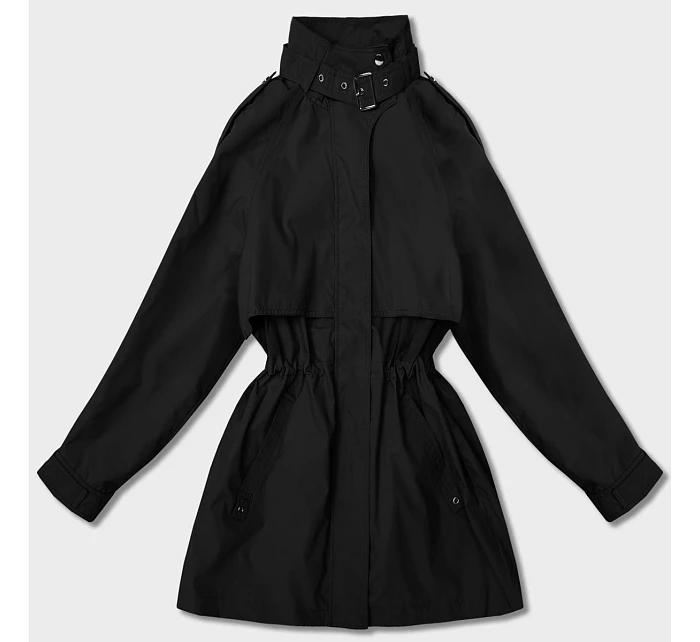 Dámská tenká bunda s větrovým límcem Goodlookin černá (P3-6302-1)