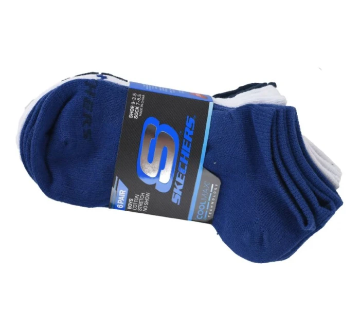 Skechers Boys 6ks Non Terry Low Cut S115057-BLU Blue 31-34 Skechers Boys 6ks Non Terry Low Cut S115057-BLU Blue 31-34