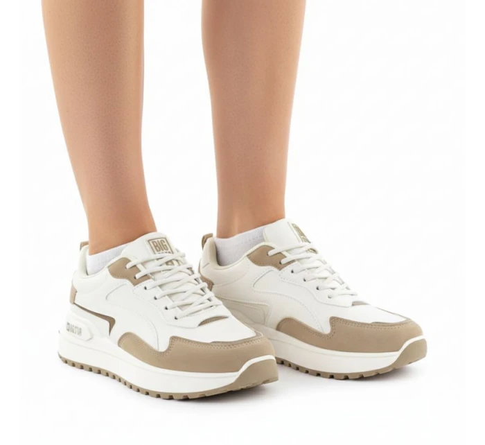Béžová sportovní obuv na platformě Big Star RR274A216