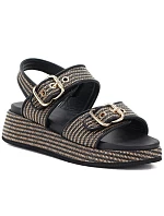 Dámské sandály na platformě černo-zlaté Artiker 58C1741