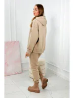 Izolovaná souprava s výšivkou Los Angeles světle béžová