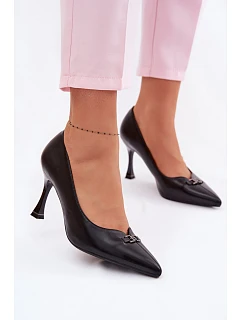 Podpatky s ozdobným detailem Vinceza 62291 Černé