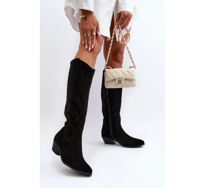 Ažurové kozačky  model 192104 Step in style