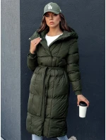 Dámský prošívaný kabát zelený Dstreet model 21978739 - FashionStreet Dámský prošívaný kabát zelený Dstreet model 21978739 - FashionStreet